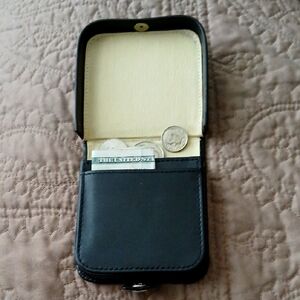 Unisex New High Quality Real Leather Coin Tray Money Note Pouch Wallet Purse